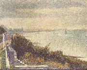 Georges Seurat Ein Abend in Grandcamp oil painting